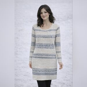 Krimson Klover 100% Wool Lagenlook Cabincore Sweater Dress, Medium